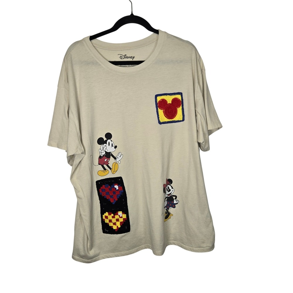 Disney Mickey Minnie Mouse Happy Moments Graphic T-Shirt Taupe XXL LF22309FT